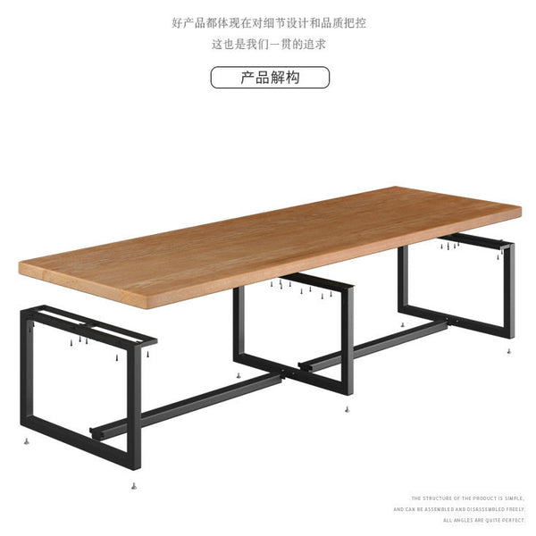 廠家定制簡約現代實木大型長條會議桌公司職員電腦培訓用桌椅組合 - luxhkhome