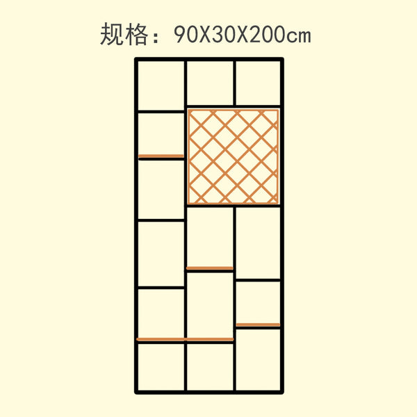 廠家loft隔斷置物架創意屏風工業風落地展示架美式書架儲物紅酒架 - luxhkhome