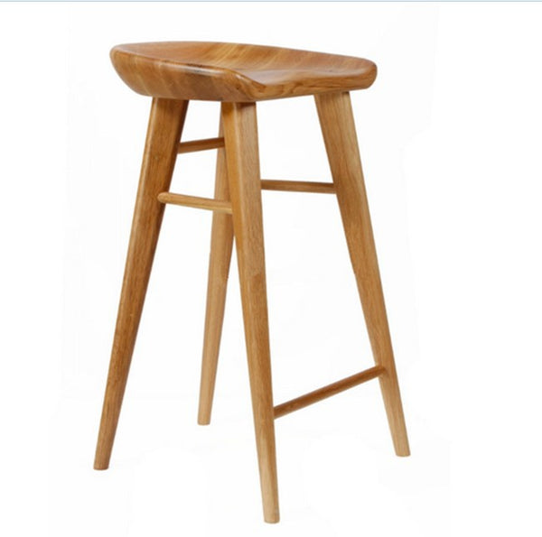 廠家尺寸定制實木酒吧凳椅仿古純實木吧檯椅子竹節單人高腳凳子 - luxhkhome