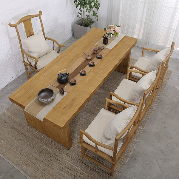 尺寸定製茶桌椅組合現代中式禪意茶藝桌組裝泡茶桌實木茶几 客廳 - luxhkhome