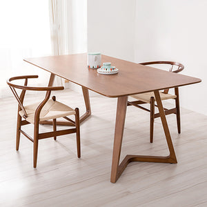 中式實木餐桌椅小戶型現代復古飯桌子長方形松木餐檯休閒桌椅組合 - luxhkhome