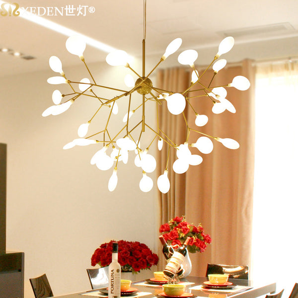 後現代螢火蟲吊燈北歐客廳臥室餐廳設計師燈具創意個性枝型吊燈飾 - luxhkhome