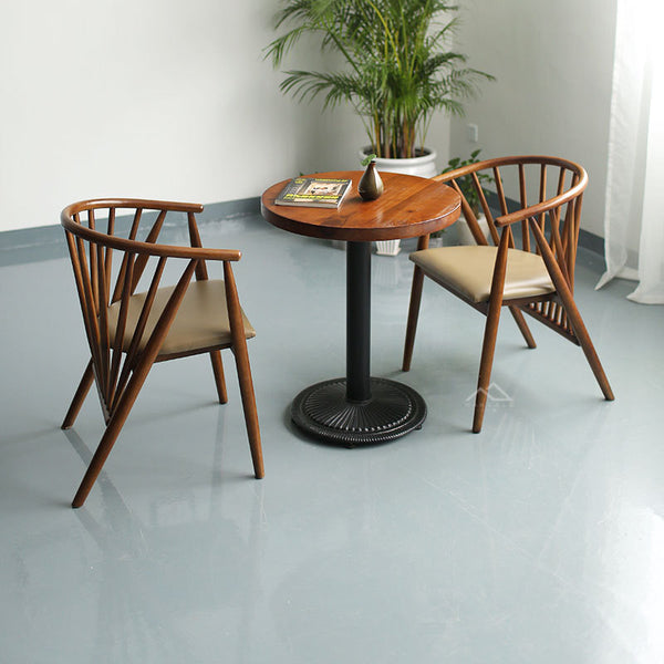 北歐日式餐椅咖啡廳桌椅實木簡約休閒餐廳單人椅組合創意洽談家具 - luxhkhome