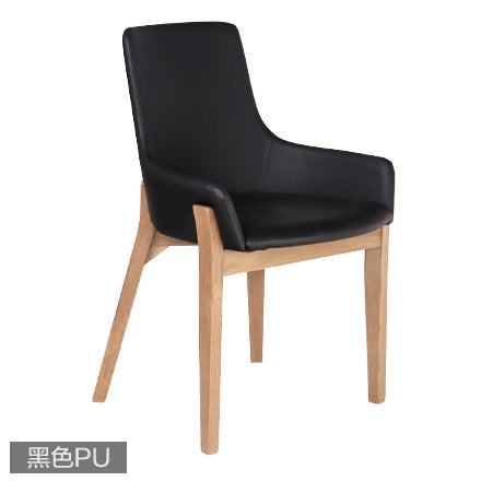北歐餐椅現代簡約日式布藝座椅靠背椅子咖啡廳休閒洽談實木書桌椅 - luxhkhome