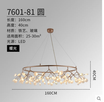 北歐後現代客廳吊燈創意個性餐廳螢火蟲吊燈簡約玻璃設計師吊燈 - luxhkhome