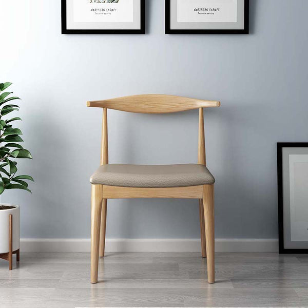 原木北歐現代家具餐廳椅子純實木餐椅橡木單人椅子飯桌餐椅 - luxhkhome