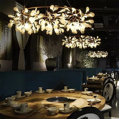 北歐後現代客廳吊燈創意個性餐廳螢火蟲吊燈簡約玻璃設計師吊燈 - luxhkhome