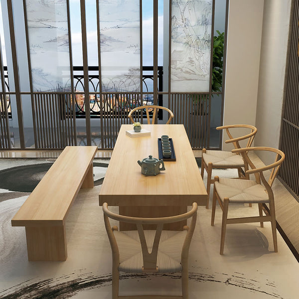 北歐實木功夫茶桌椅組合簡約現代老闆辦公洽談長桌可定製廠家直銷 - luxhkhome