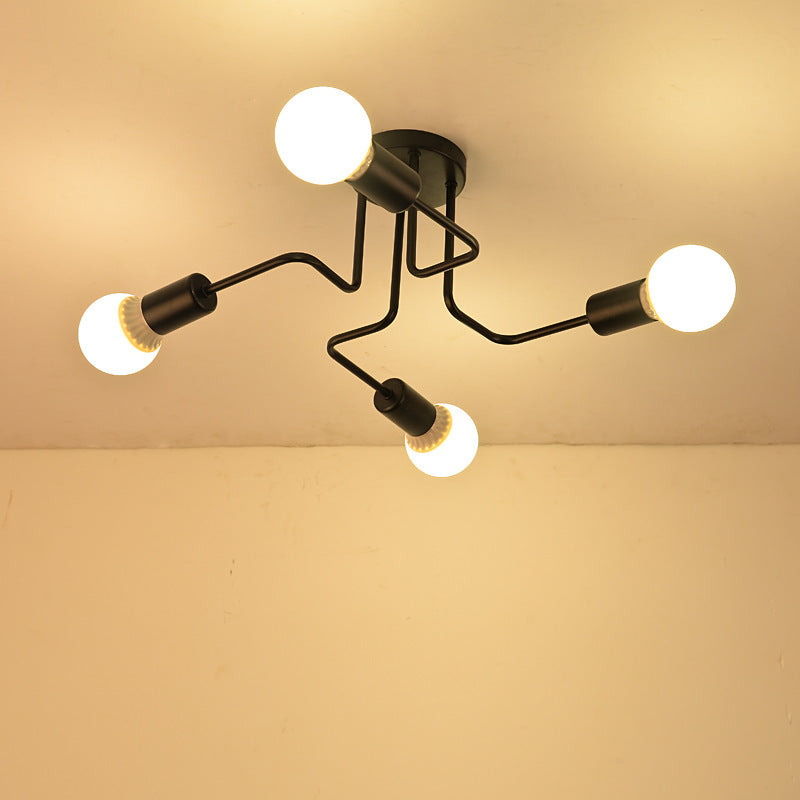簡約現代客廳鐵藝術吸頂燈北歐創意書房臥室個性餐廳服裝店燈 - luxhkhome