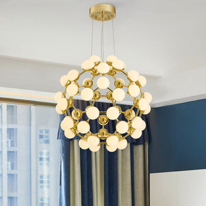 後現代客廳燈簡約吧台臥室餐廳燈創意個性別墅分子玻璃球北歐吊燈 - luxhkhome