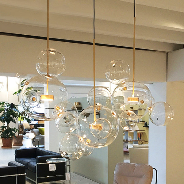 意大利設計師創意肥皂泡泡燈LED客廳餐廳後現代分子北歐玻璃吊燈 - luxhkhome