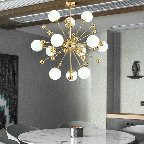 北歐吊燈創意後現代美式簡約大氣客廳餐廳臥室大廳玻璃球魔豆吊燈 - luxhkhome