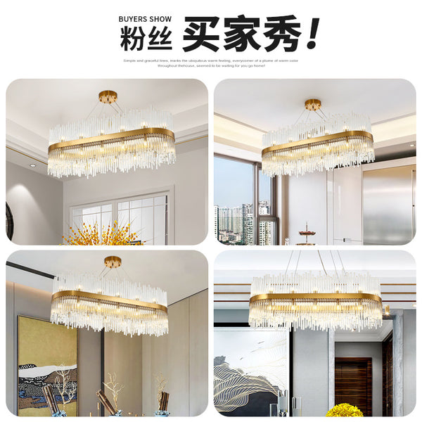 設計師後現代客廳餐廳燈輕奢別墅北歐創意藝術樣板工程水晶吊燈 - luxhkhome