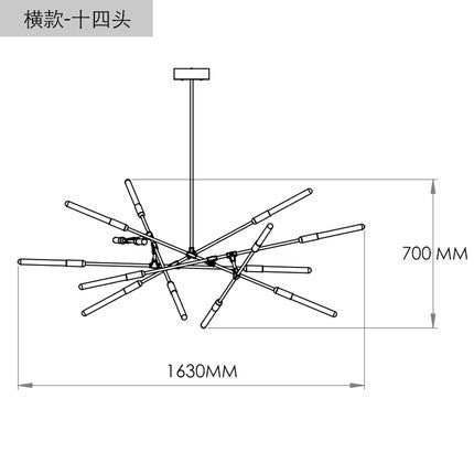 後現代客廳吊燈大氣創意設計師樣板房吊燈個性樹枝北歐餐廳吊燈 - luxhkhome