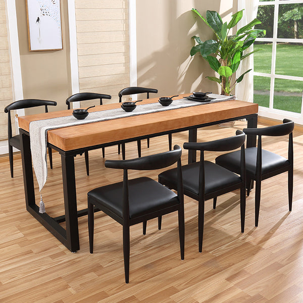 歐式餐廳實木成套餐桌椅組合可定做家用客廳鐵藝長條桌子廠家直銷 - luxhkhome