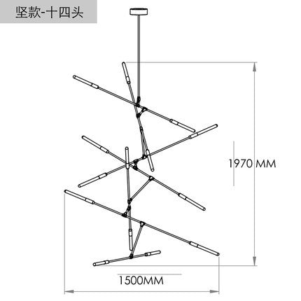 後現代客廳吊燈大氣創意設計師樣板房吊燈個性樹枝北歐餐廳吊燈 - luxhkhome