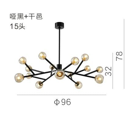 現代簡約枝線型 創意裝飾 客廳餐廳臥室別墅酒店玻璃吊燈 - luxhkhome