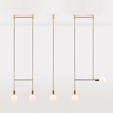 北歐創意個性吊燈簡約現代藝術客廳臥室床頭鐵藝線條設計師吊燈 - luxhkhome