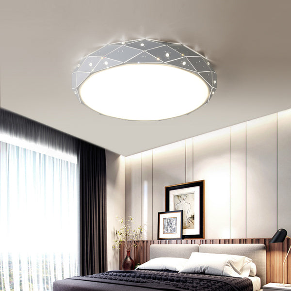 臥室燈 現代簡約北歐創意圓形燈具溫馨房間主臥小客廳燈led吸頂燈