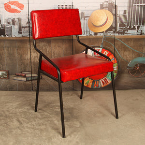北歐工業風餐椅奶茶店咖啡廳桌椅組合鐵藝椅子靠背家用餐廳休閒椅 - luxhkhome