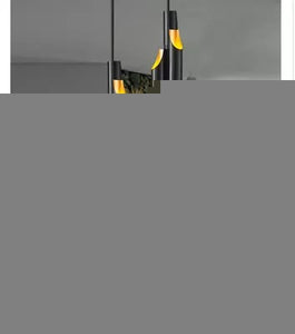 後現代簡約設計師的創意鋁管斜口新古典黑色個性餐廳臥室吊燈 - luxhkhome