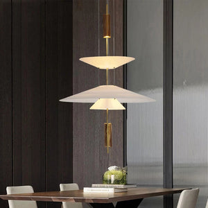 歐設計餐廳餐桌現代簡約亞克力led別墅複式樓客廳創意個性吊燈 - luxhkhome