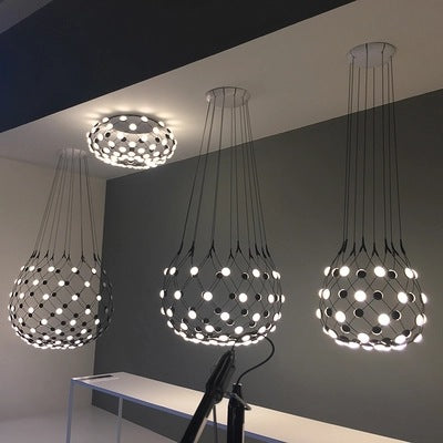 創意設計現代交叉網格LED節能分控吊燈展廳燈餐廳客廳燈 - luxhkhome
