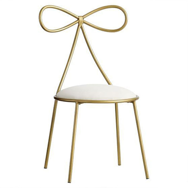 北歐現代鐵藝金色餐椅設計師休閒單椅酒吧椅高腳椅創意椅子 - luxhkhome