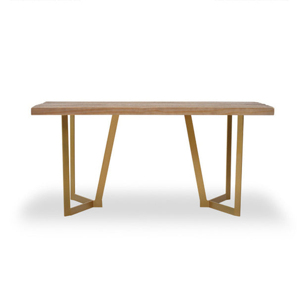 北歐餐廳實木長方形餐桌椅組合 小戶型鐵藝休閒餐桌創意吃飯桌子 - luxhkhome