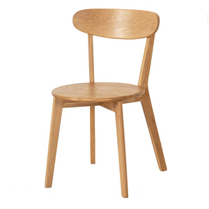 北歐風純實木餐椅簡約現代白橡木家具靠背椅家用酒店餐廳椅子 - luxhkhome