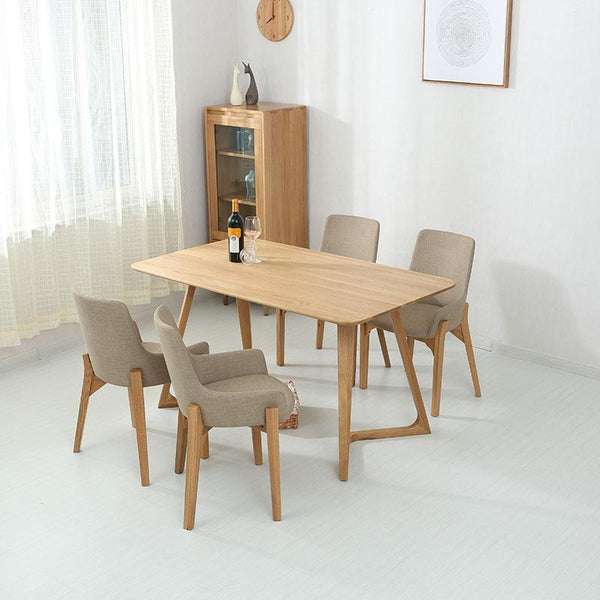 北歐風純實木餐桌椅組合餐廳飯店家具6人大飯桌家用桌子椅子 - luxhkhome