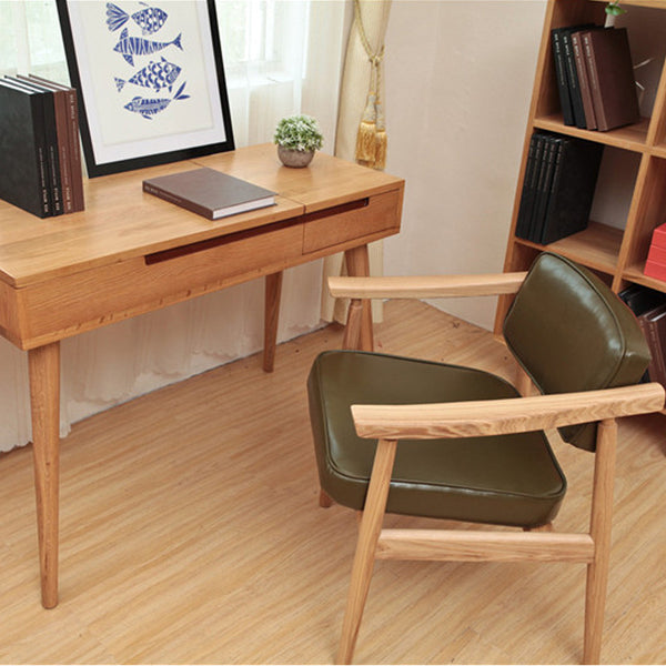 北歐實木電腦椅靠背沙發椅家用餐廳現代復古舒美特咖啡廳餐廳椅子 - luxhkhome