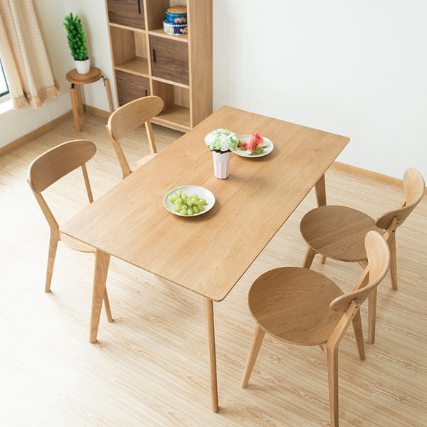 北歐純實木餐桌椅組合現代簡約家具小戶型白橡木桌子餐廳飯桌 - luxhkhome