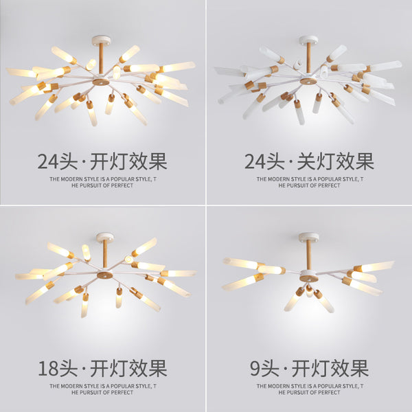 北歐客廳吊燈設計師後現代個性LED燈樹枝樹杈燈臥室書房原木燈具