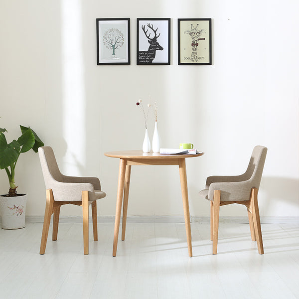 白橡木椅子咖啡廳酒店洽談椅現代休閒索羅椅北歐實木餐椅 - luxhkhome