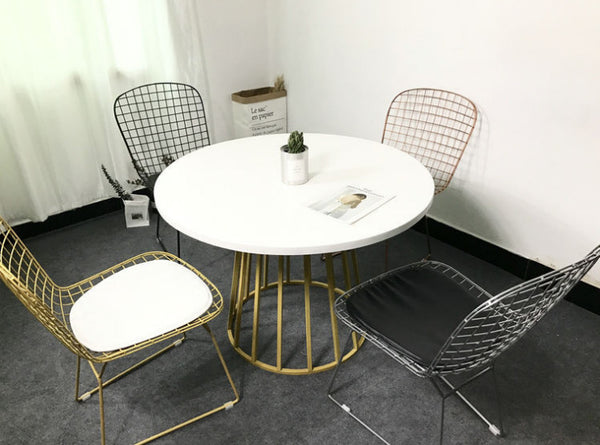 鏤空鐵絲創意餐椅咖啡廳酒吧奶茶餐飲工作室簡約休閒設計師椅子！ - luxhkhome