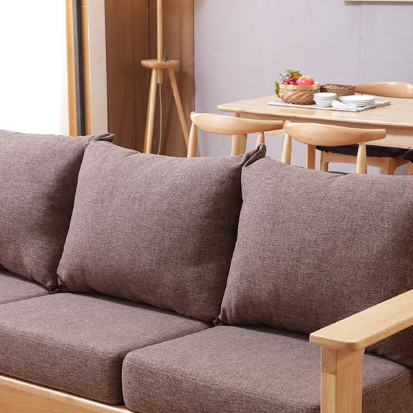 簡約現代北歐實木沙發組合木加布拆洗小戶型1+2+3客廳五件套整裝 - luxhkhome