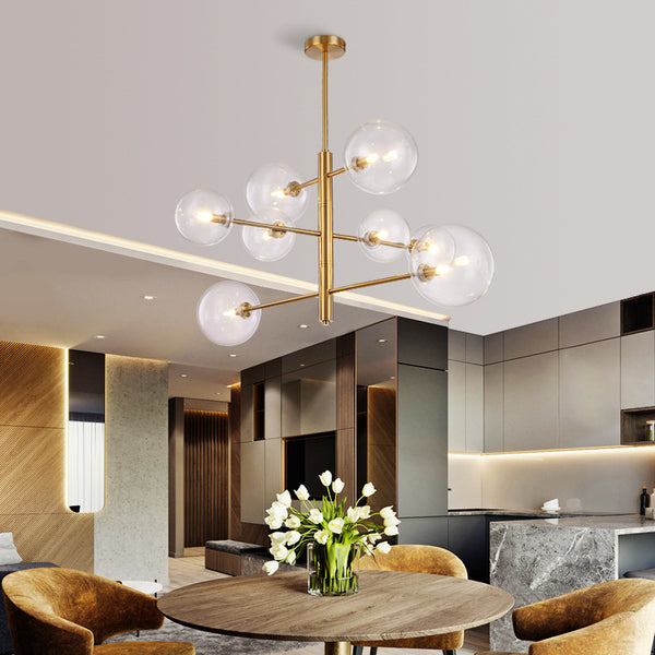 後現代玻璃鐵藝吊燈北歐客廳酒店餐廳吊燈創意簡約設計師吊燈 - luxhkhome