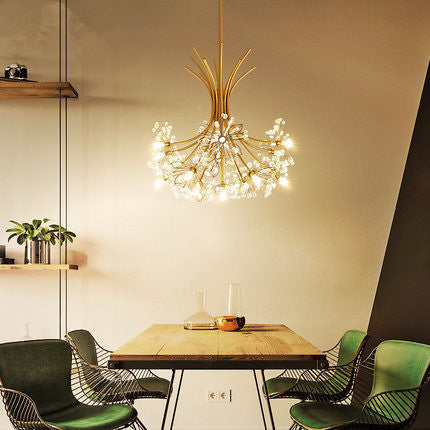 北歐創意溫馨臥室吊燈現代簡約藝術led個性客廳餐廳吧台水晶吊燈 - luxhkhome