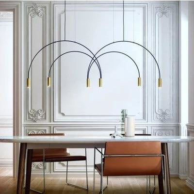 北歐創意個性設計師吊燈後現代餐廳燈拱形客廳臥室咖啡廳書房吊燈 - luxhkhome