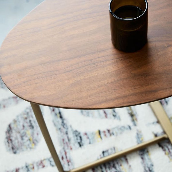 美式loft可移動沙發小茶几鐵藝床邊實木邊幾會議室小型橢圓形桌子