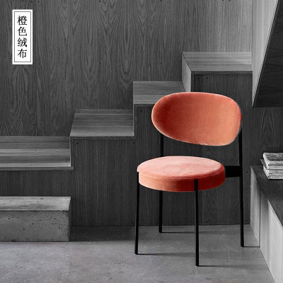 廠家餐廳椅子現代簡約鐵藝餐椅個性創意家用休閒設計師洽談椅 - luxhkhome