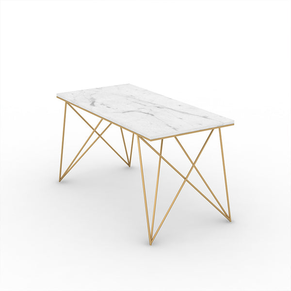 北歐大理石餐桌椅組合現代簡約小戶型家用長方形吃飯桌子一桌四椅 - luxhkhome