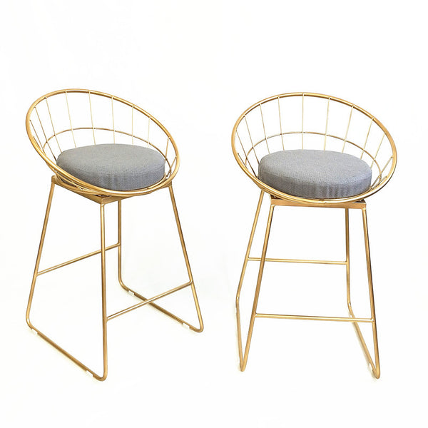 吧檯椅北歐風椅子現代簡約藝術家用鐵藝時尚創意個性單人高腳凳子 - luxhkhome
