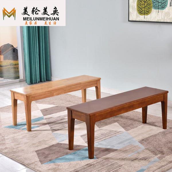 北歐全實木長條凳床尾臥室換鞋凳子現代簡約1.2米餐廳凳 - luxhkhome