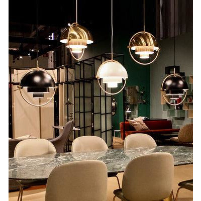北歐創意個性簡約時尚餐廳吧台金屬床頭丹麥後現代半圓餐桌餐吊燈 - luxhkhome