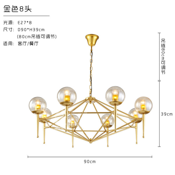 後現代吊燈臥室客廳燈簡約鐵藝餐廳北歐燈具創意魔豆書房燈飾 - luxhkhome