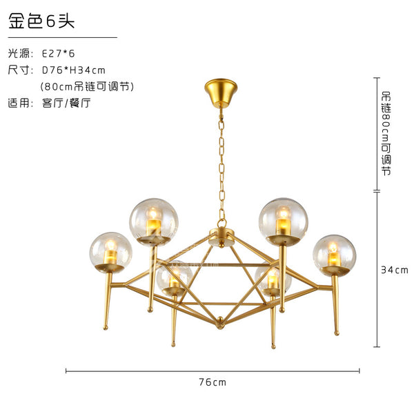 後現代吊燈臥室客廳燈簡約鐵藝餐廳北歐燈具創意魔豆書房燈飾 - luxhkhome