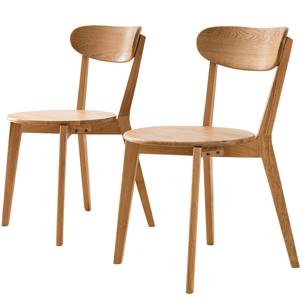 北歐創意實木餐椅簡約現代橡木家用椅子佈藝咖啡椅日式餐椅小戶型 - luxhkhome