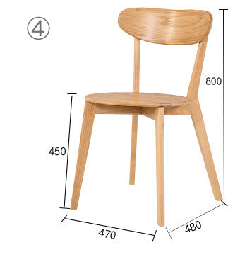 北歐創意實木餐椅簡約現代橡木家用椅子佈藝咖啡椅日式餐椅小戶型 - luxhkhome
